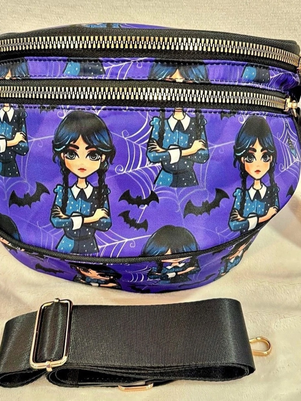 New Wednesday Adams Crossbody Bum Bag w/ long strap size inclusive